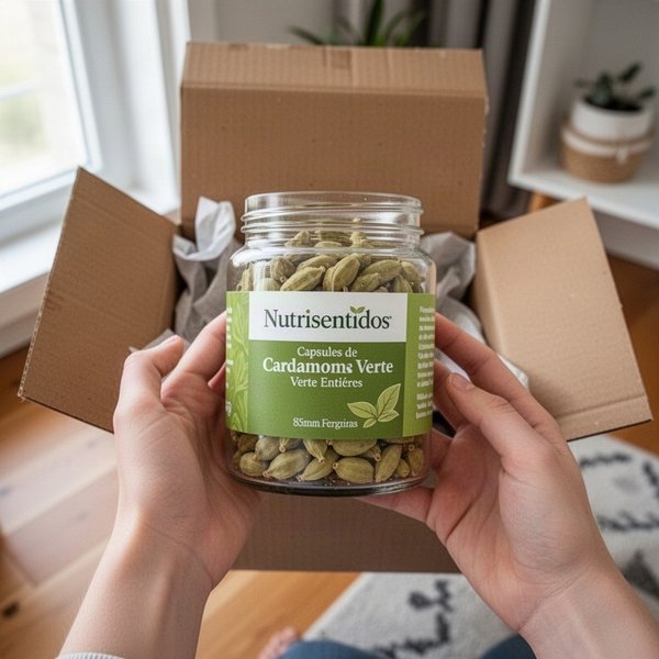 Nutrisentidos Capsules de Cardamome Verte Entières
